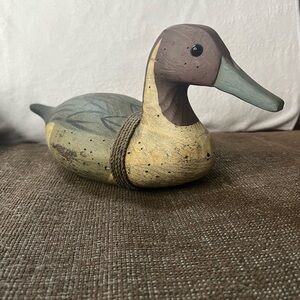 Pintail Duck Decoy Vintage S R White Sculpture 14"